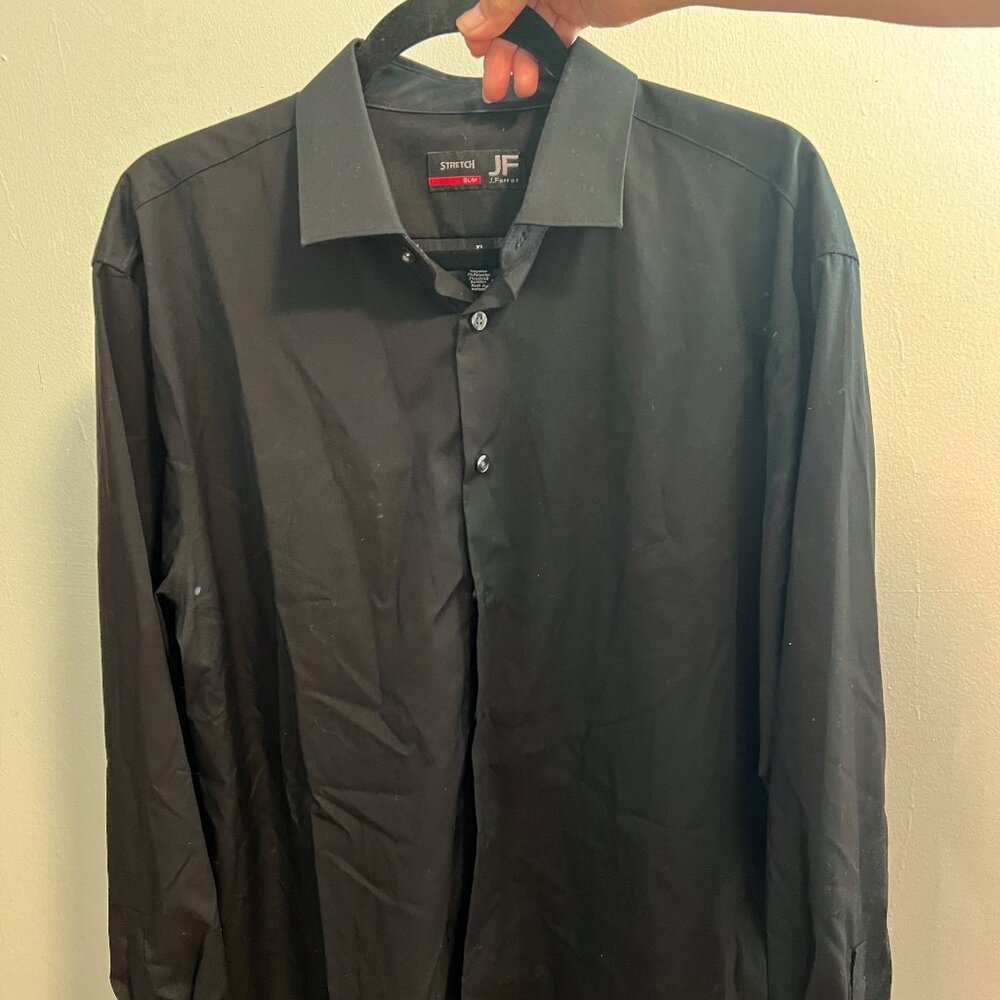 Men's Black Button up Dress Shirt